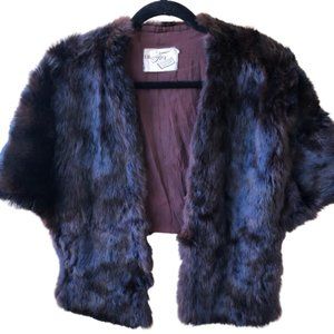L.R. Fox New York Vintage 1950's Brown Fox Fur Stole Cape Wrap Womens
